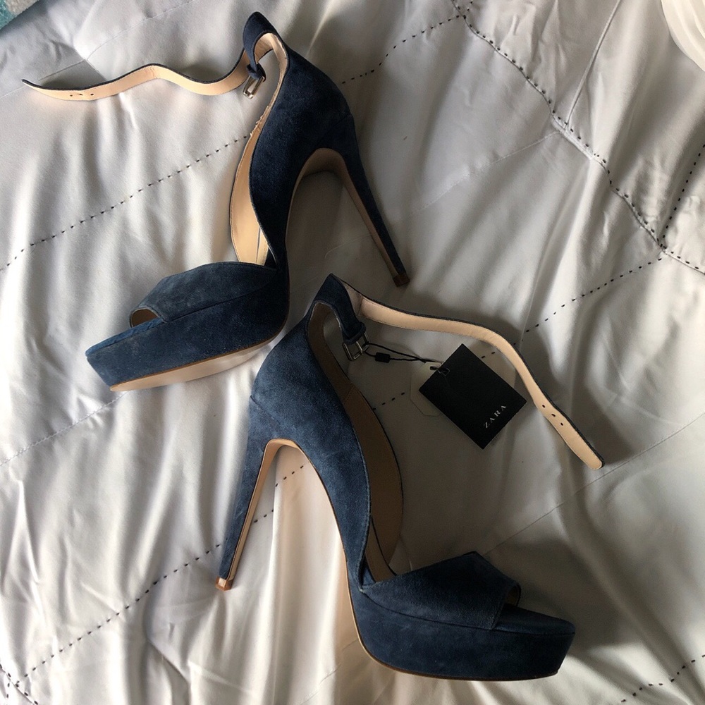 ZARA BLUE HEELS